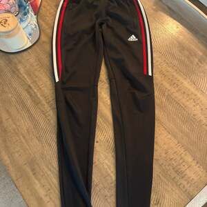 Adidas Tiro 19 Slim Fit Training Pants Black with Red White Blue Stripes